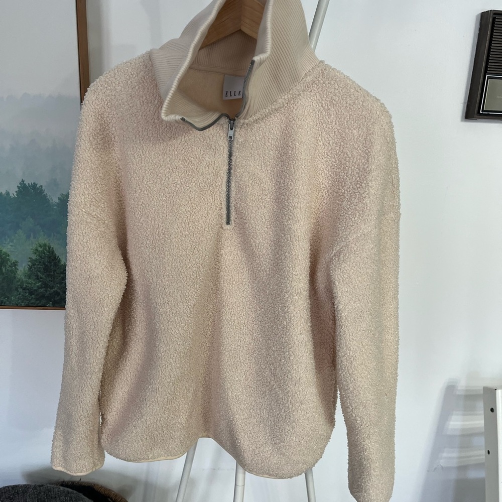 Elle Boucle Half-Zip Sweater